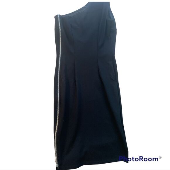 💥 Ali & Jay Gorgeous One Shoulder Form Fitting Side Zipped Dress ~ Size XS 💥 - Picture 7 of 10